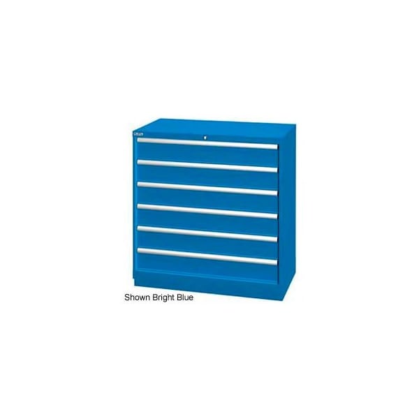 Lista International Lista 40-1/4"W Drawer Cabinet, 6 Drawer, 72 Compart - Bright Blue, Keyed Alike XSHS0900-0605BBKA - main
